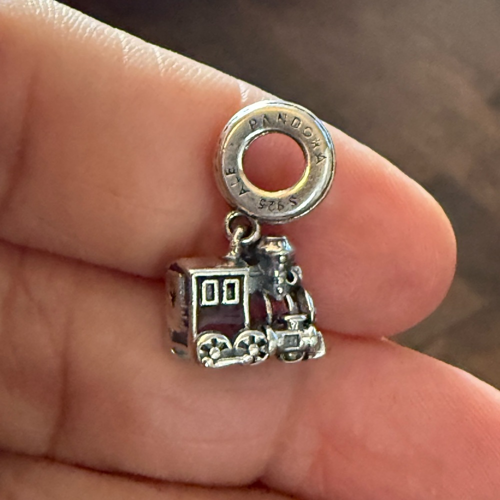 Silver Train Charm - image 3